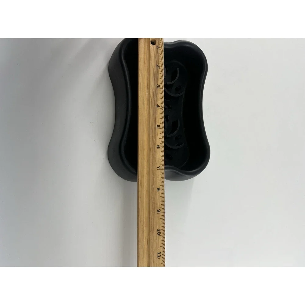 Silicone Slow Feeder Dog Bowl Black Bone Pattern | Food-Grade Non-Slip Dog Dish